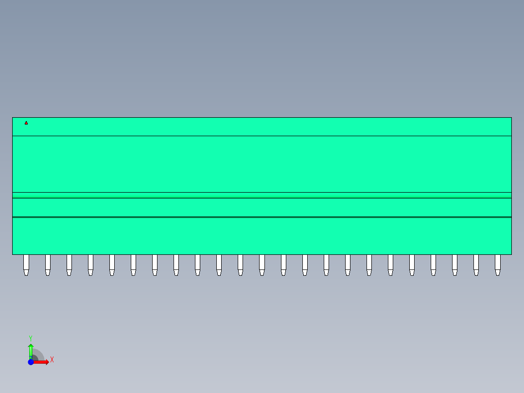 DEGSON 15EDG 系列 3.5mm 插拔式接线端子 FullPack-15EDGVT-3.5-46P-14-00AH前视图