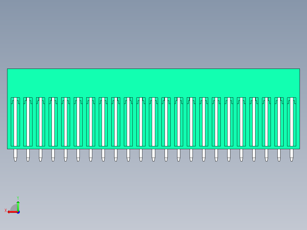 DEGSON 15EDG 系列 3.5mm 插拔式接线端子 FullPack-15EDGVT-3.5-46P-14-00AH后视图