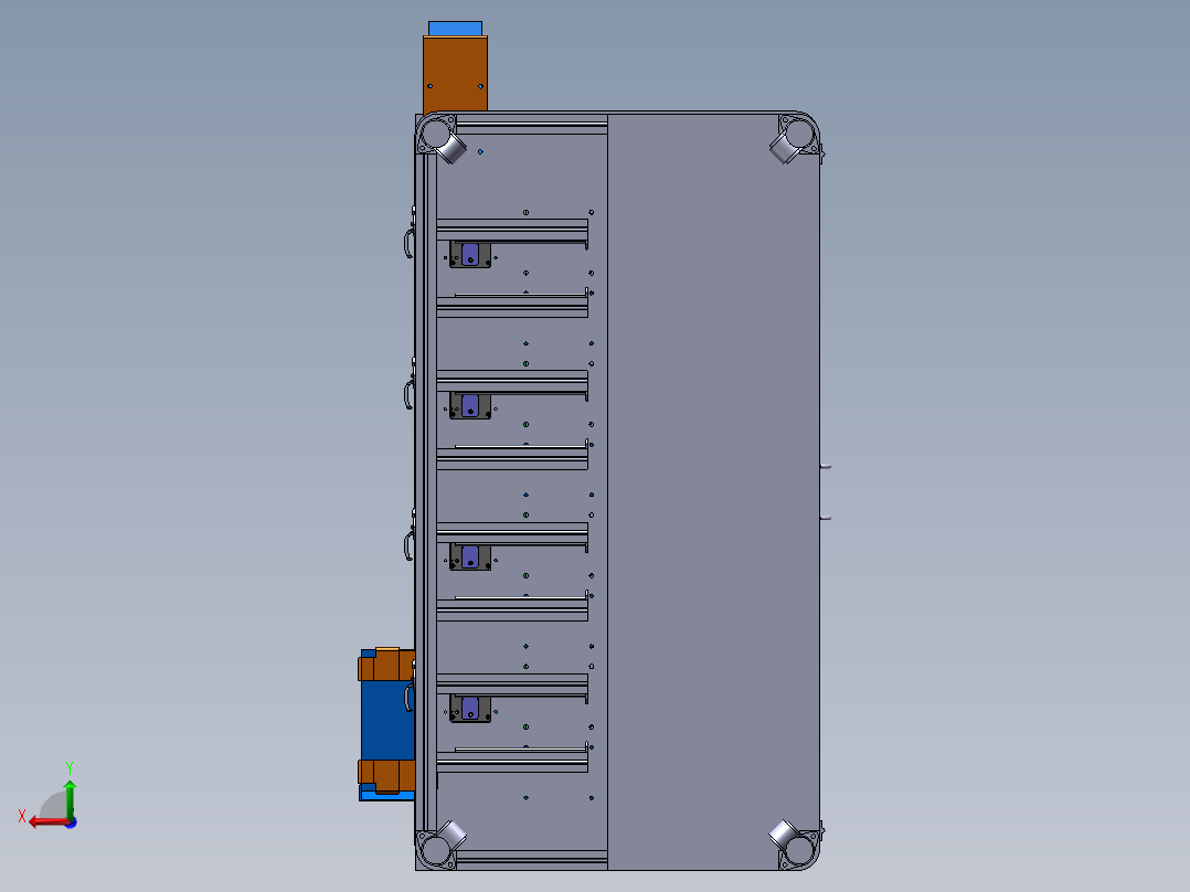产品气动压装机后视图