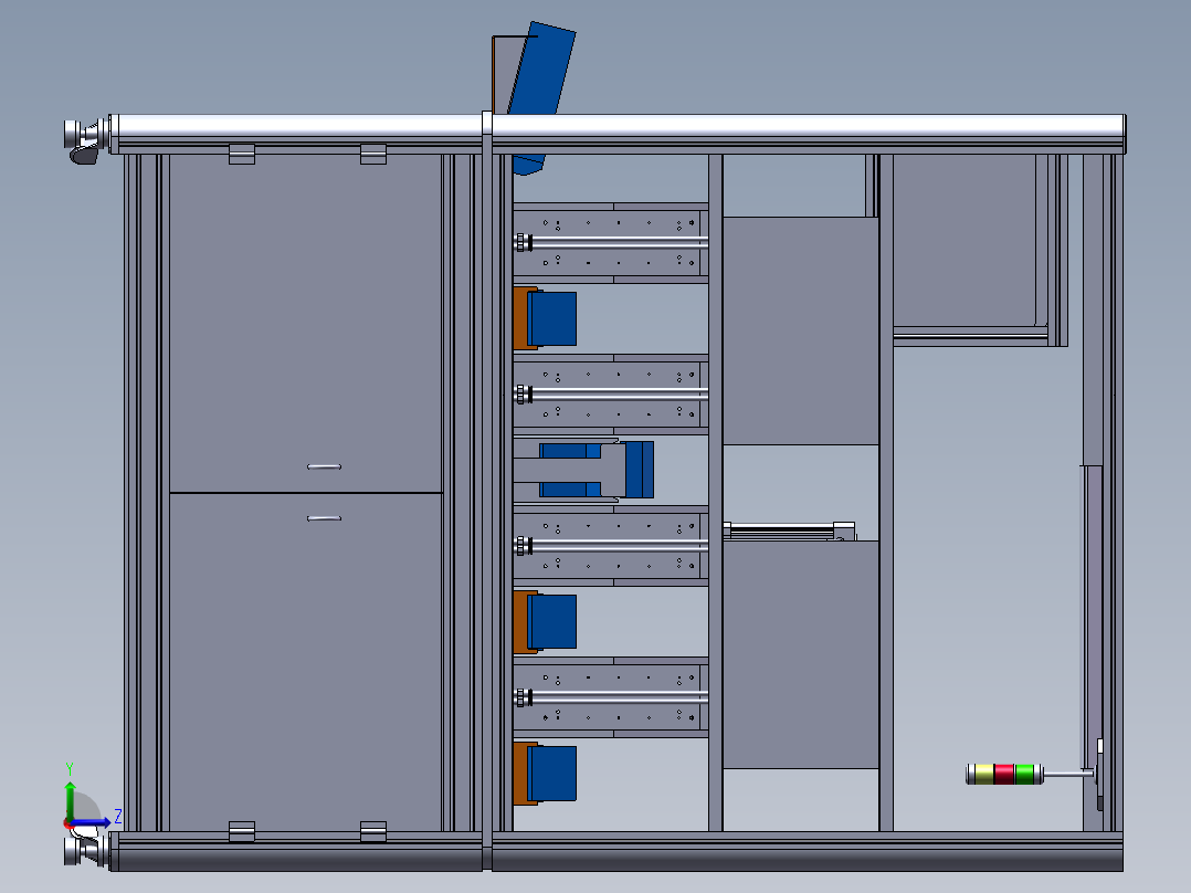 产品气动压装机左视图