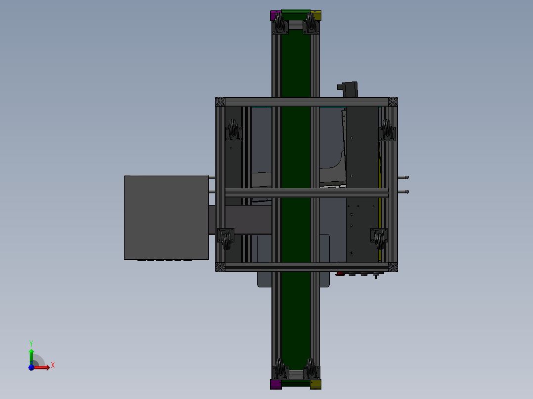 电池自动测试生产线前视图