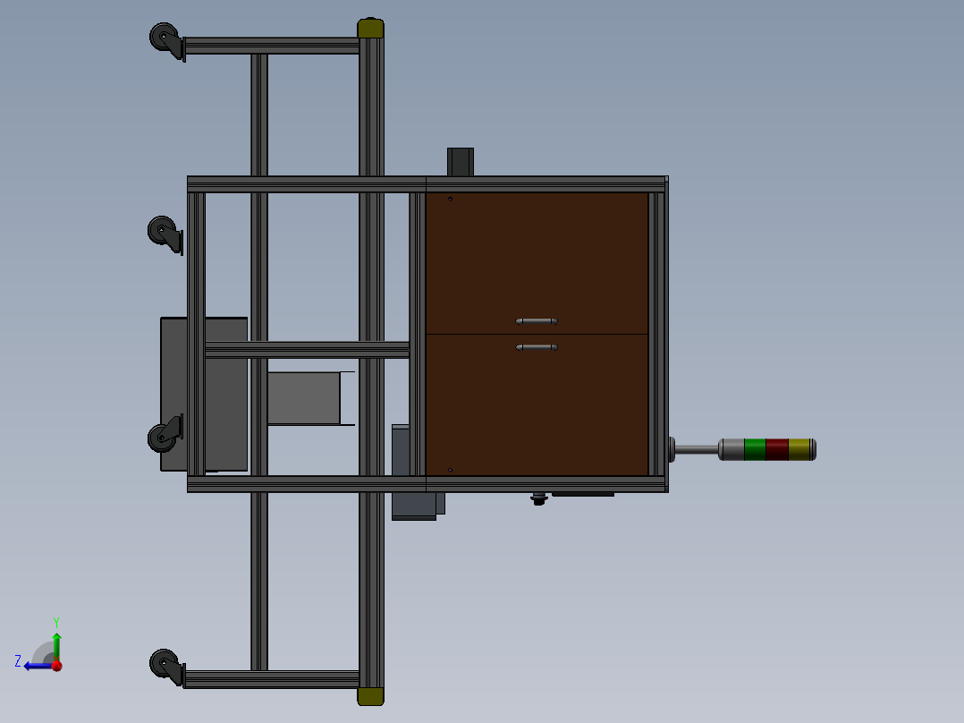 电池自动测试生产线右视图