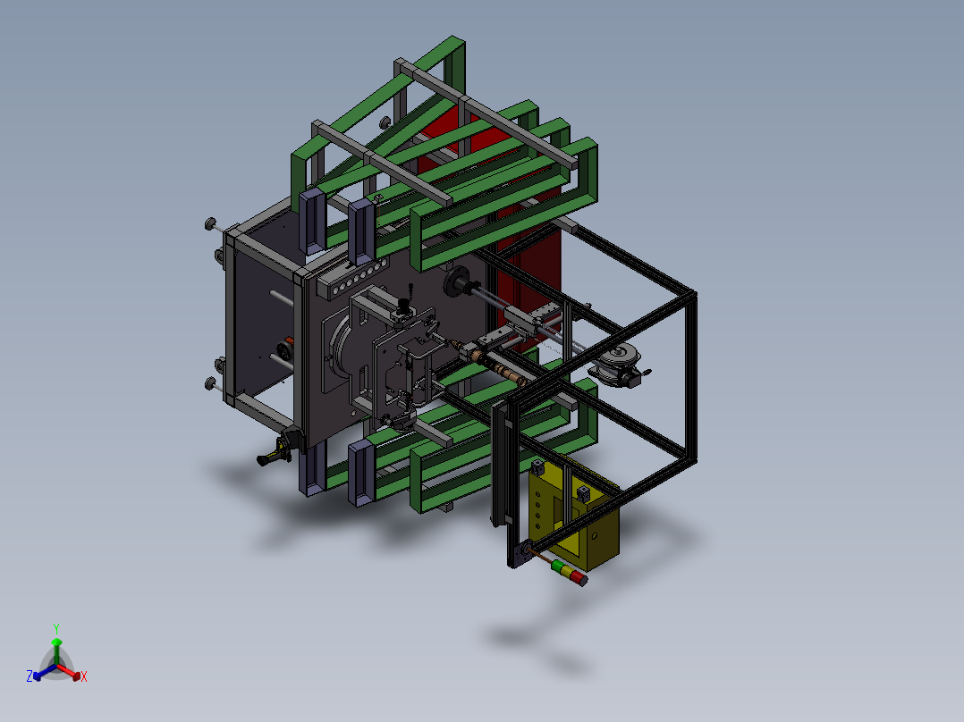 手持式自动锁螺丝机正等轴测图