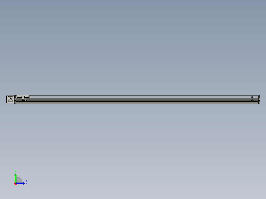 东锦同步带传动-直线滑台模组DH120B-L125-S2150-BL-P400W-C3左视图
