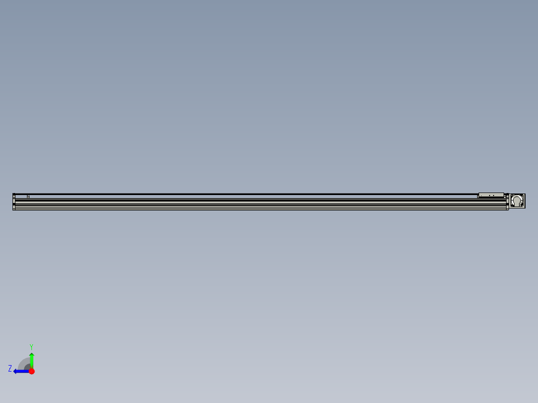 东锦同步带传动-直线滑台模组DH120B-L125-S2150-BL-P400W-C3右视图