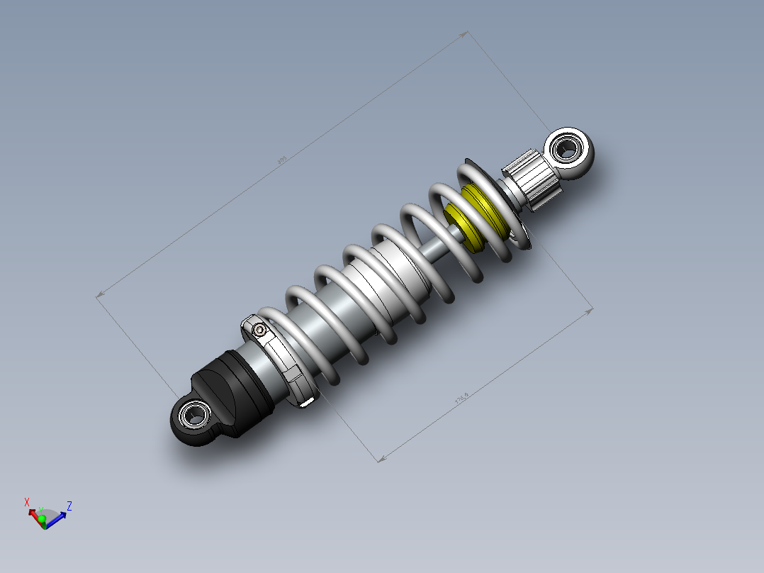 摩托车避震器模型