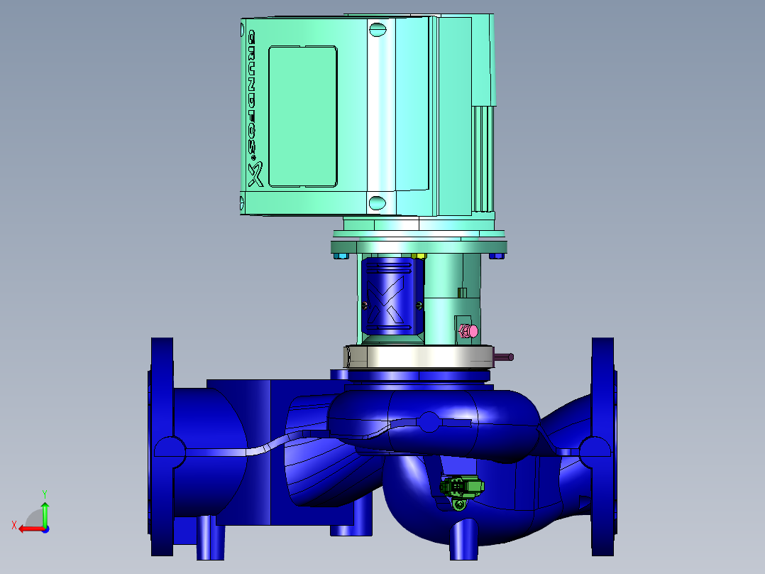 格兰富TPE系列单级管道循环增压泵后视图