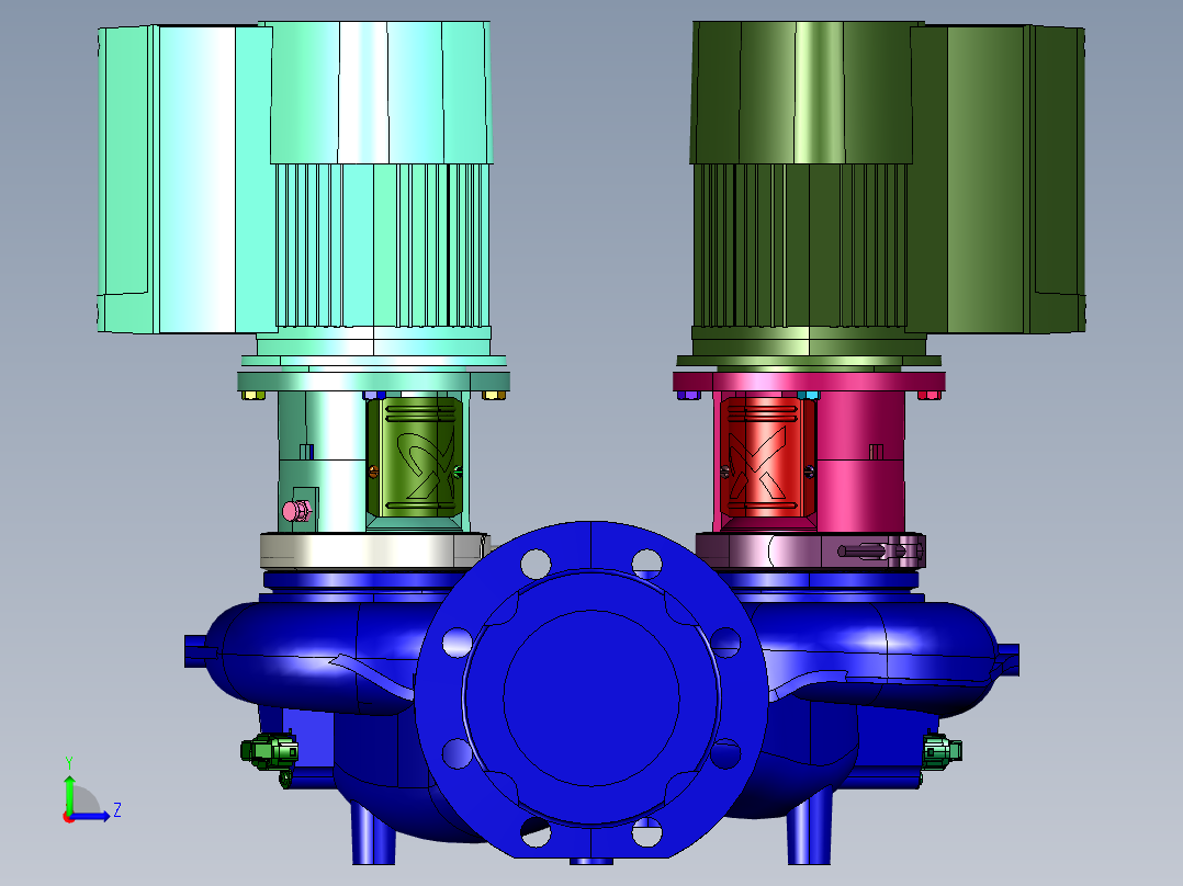 格兰富TPE系列单级管道循环增压泵左视图