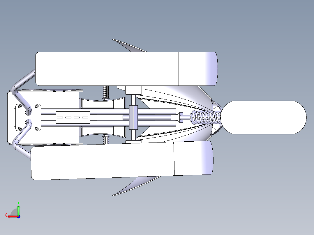 儿童雪橇车后视图