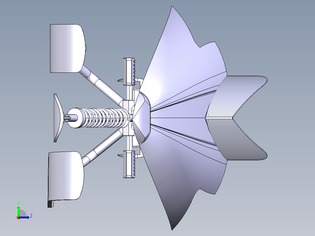 儿童雪橇车左视图