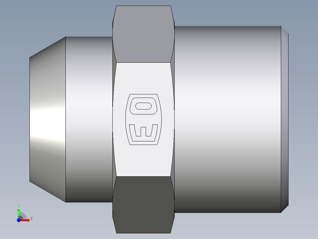卡套式工业通用硬管接头EO_Weld_connector_AS12L71X前视图
