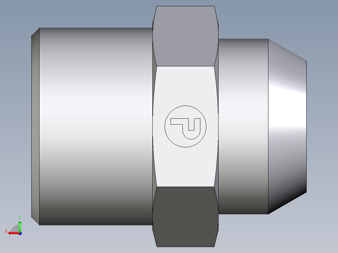 卡套式工业通用硬管接头EO_Weld_connector_AS12L71X后视图