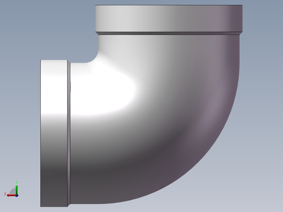 弯头-90°等径 DN40后视图