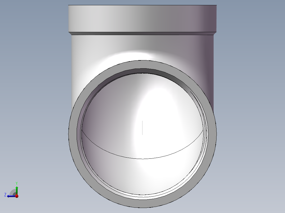 弯头-90°等径 DN40右视图