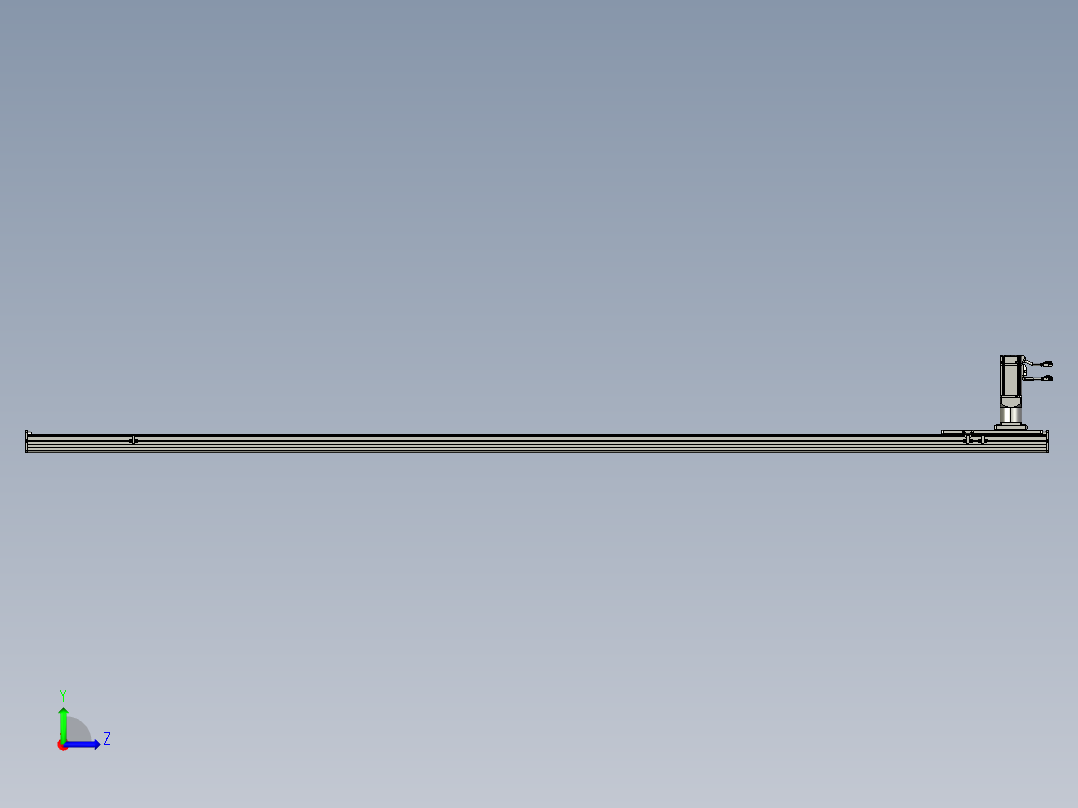 东锦齿条传动DH136G-S2500-BU-减速机+P400W左视图