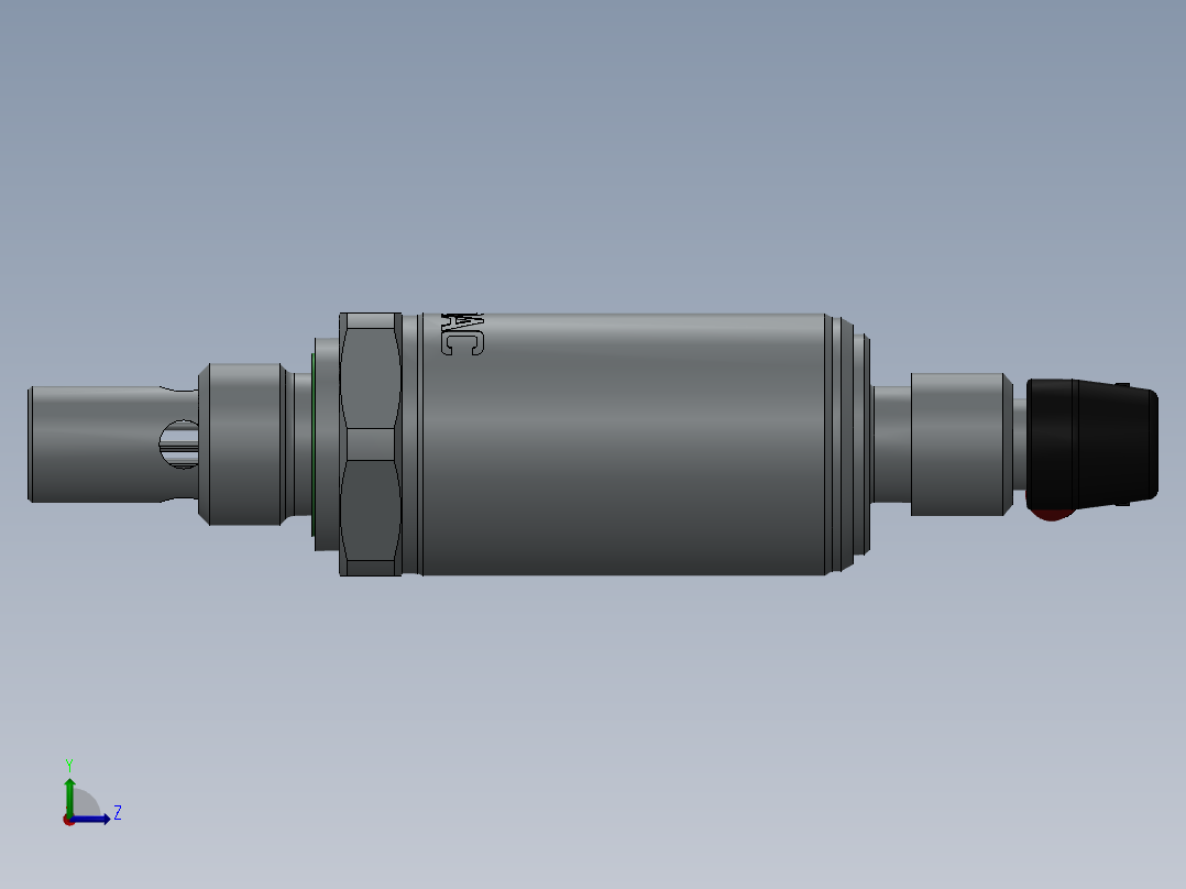 用于液压流体连续评估的含水量检测器左视图