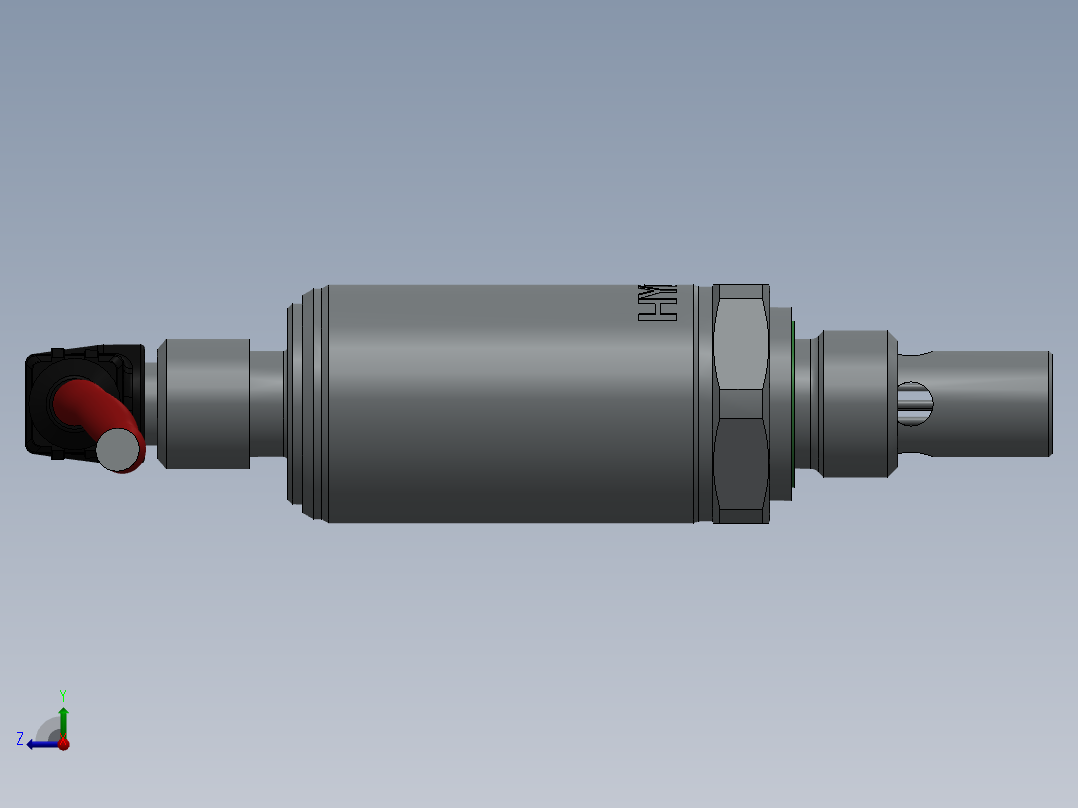 用于液压流体连续评估的含水量检测器右视图