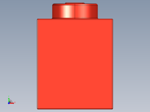 乐高套装 4421基本积木-300521 Bright Red Brick 1 x 1.STEP前视缩略图