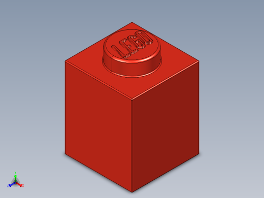 乐高套装 4421基本积木-300521 Bright Red Brick 1 x 1.STEP正等轴测缩略图