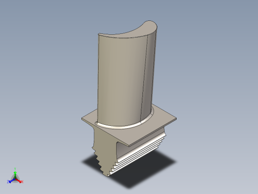 涡轮 叶片 涡扇 (42)正等轴测缩略图
