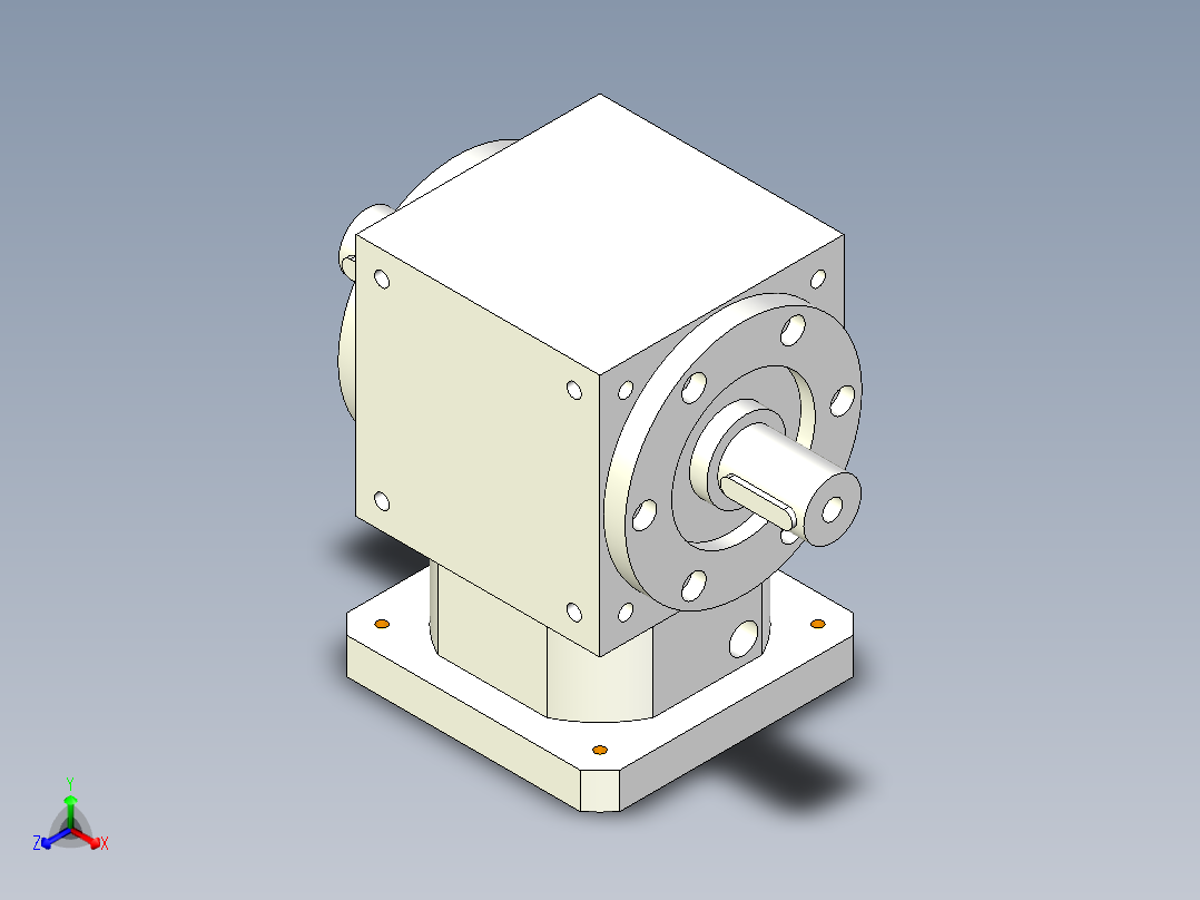 换向器PW170双轴-1 38-180-215-M12-FB.stp主视图
