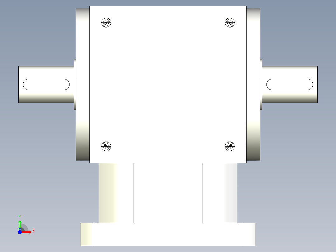 换向器PW170双轴-1 38-180-215-M12-FB.stp前视图