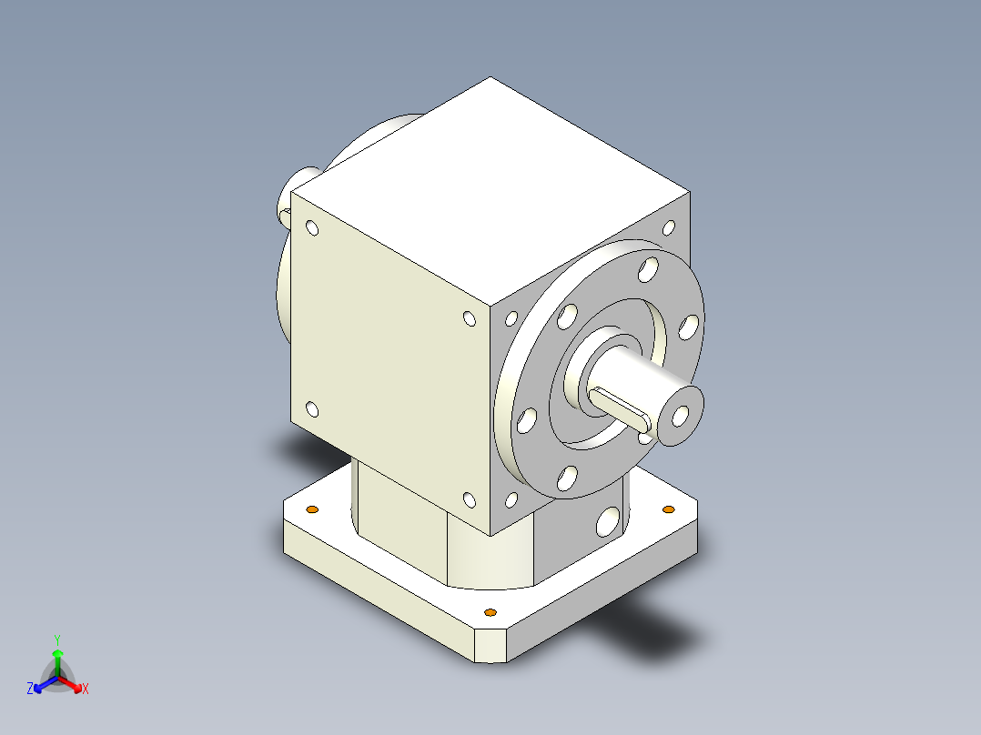 换向器PW170双轴-1 38-180-215-M12-FB.stp正等轴测图