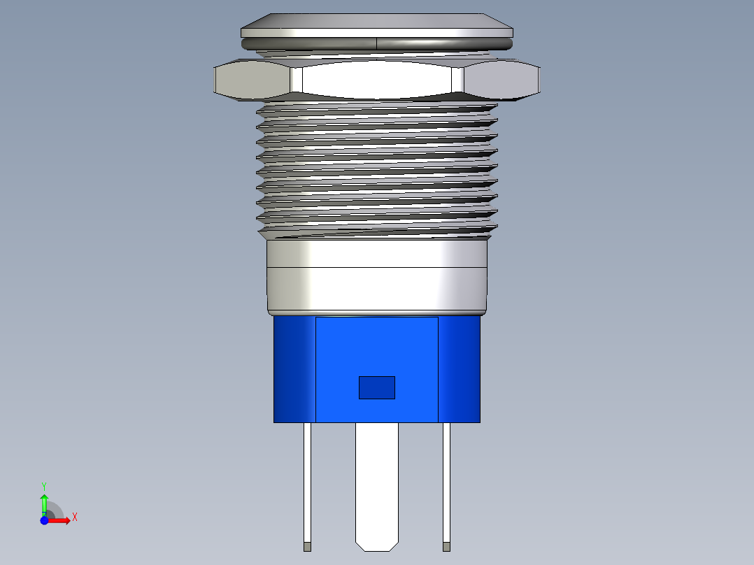 按压开关前视图