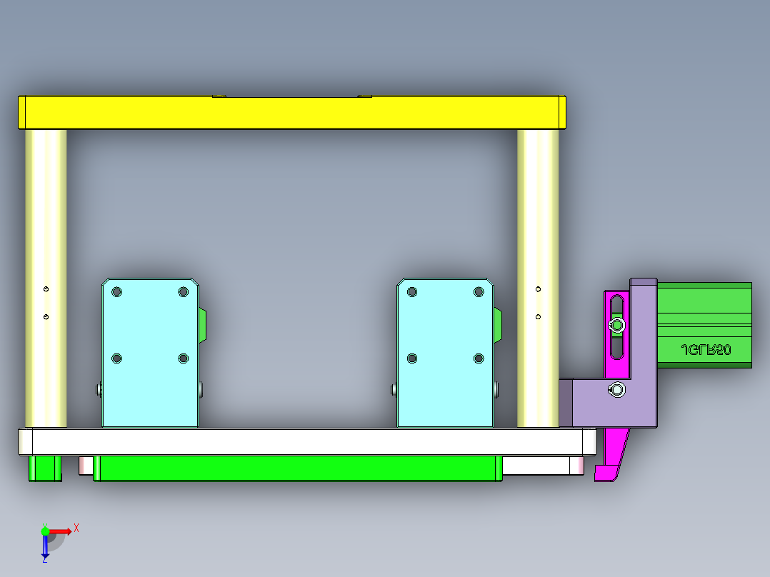Aam00-A笔记本CNC工装夹具三维模型-CNC1-0430俯视图