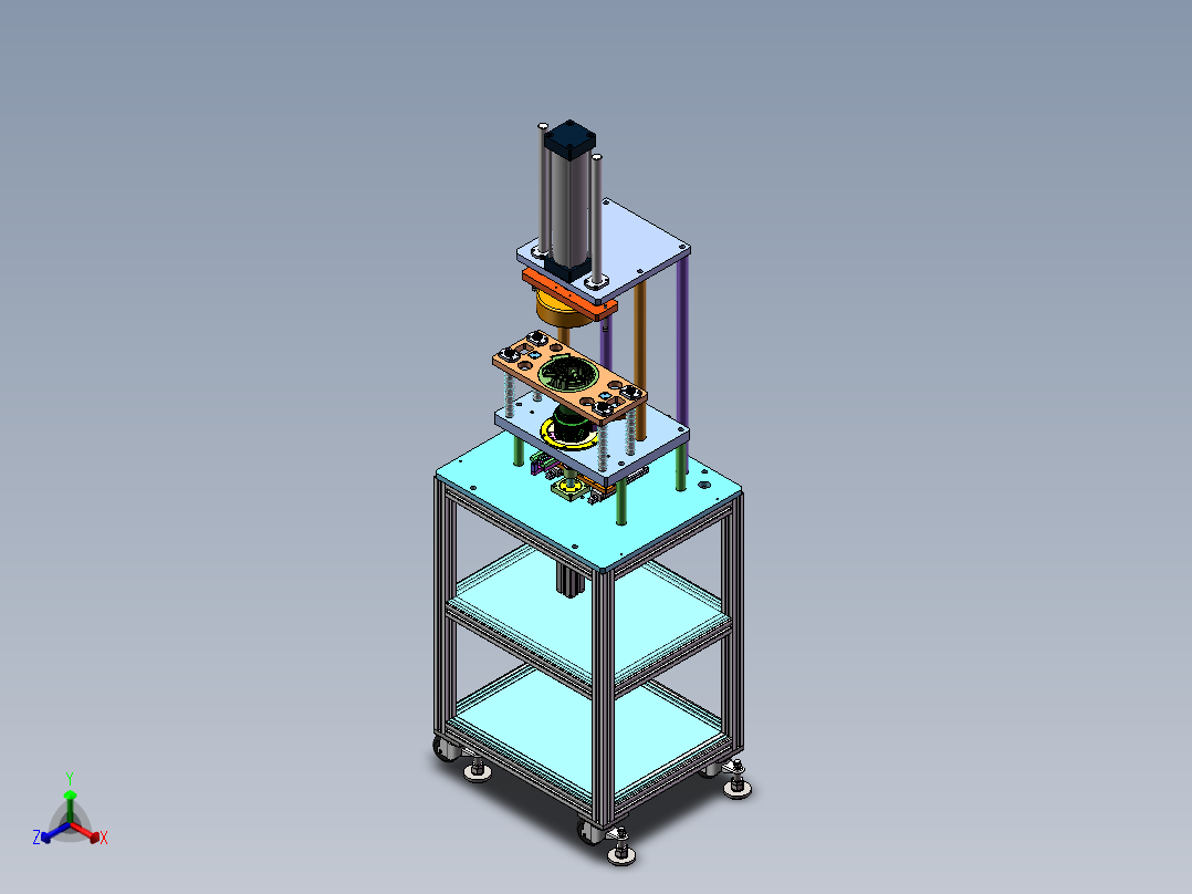 滤清器盒组装机sw18可编辑正等轴测图