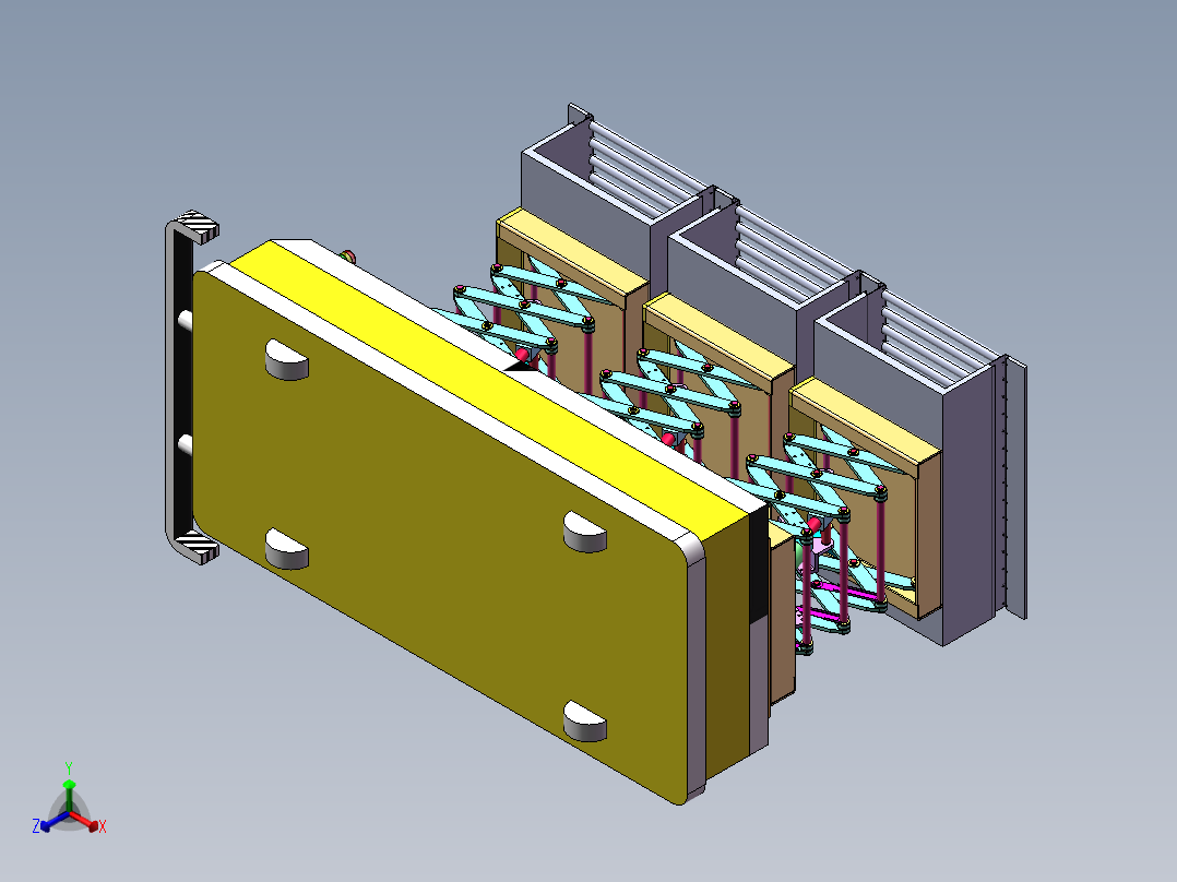 带举升功能的滚筒AGV小车sw20正等轴测图