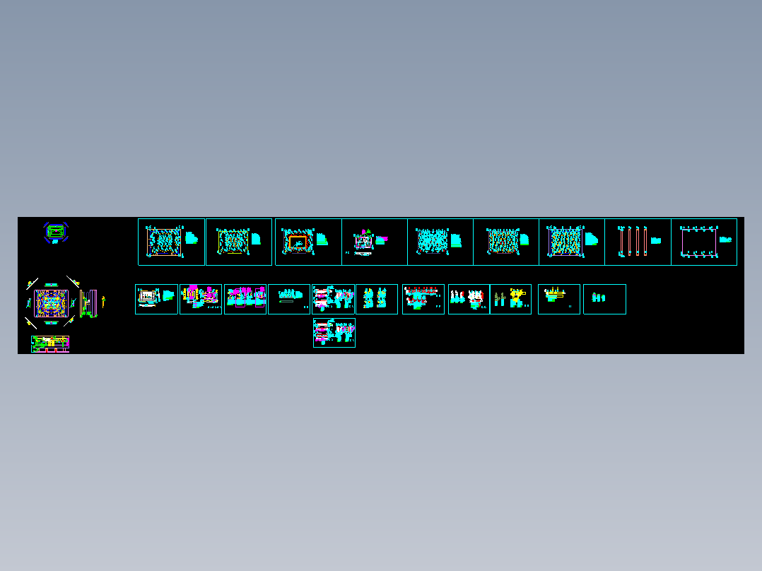 平板电脑四周侧切模具设计图