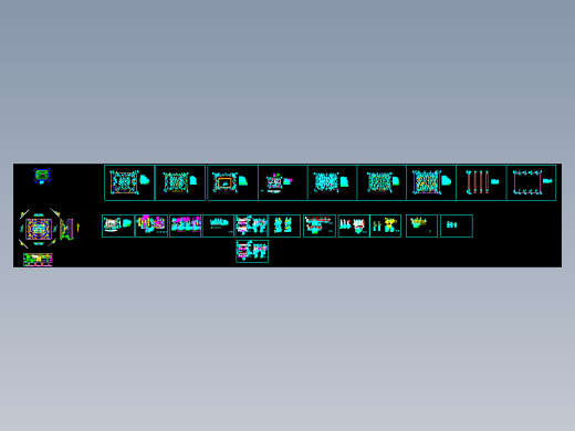 平板电脑四周侧切模具设计图