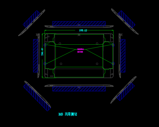 平板电脑四周侧切模具设计图缩略图