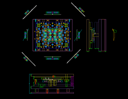 平板电脑四周侧切模具设计图缩略图