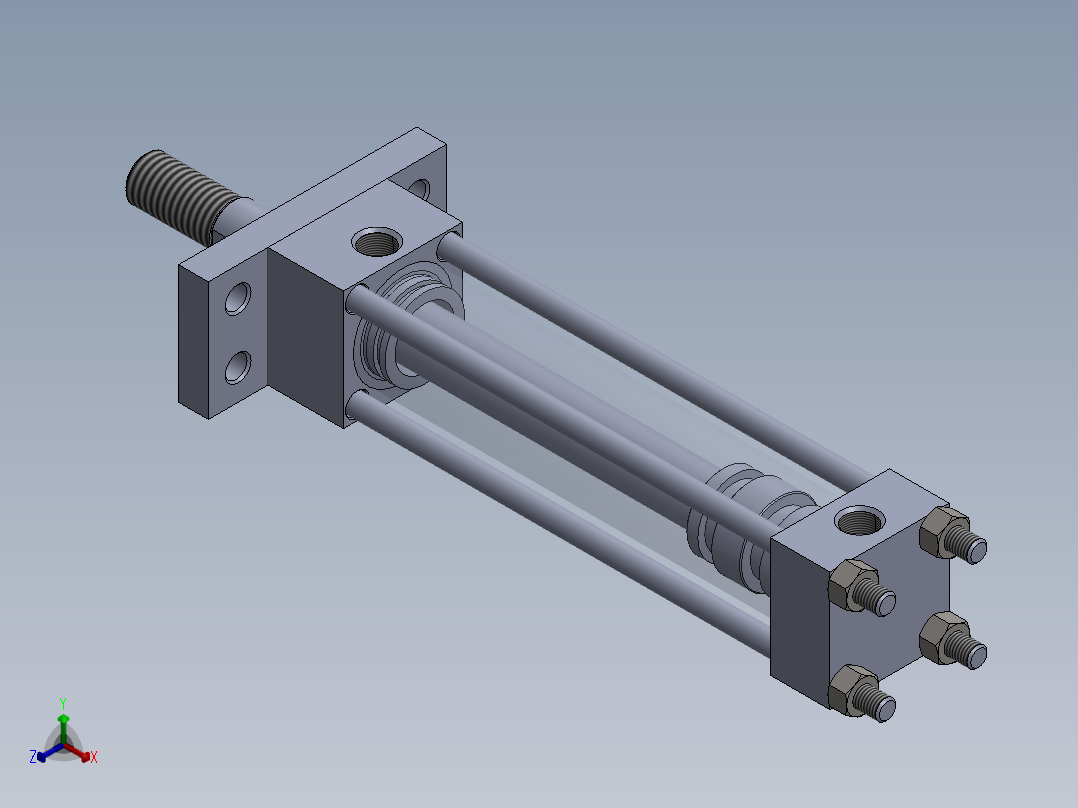 拉杆液压缸-40x25x150-mm-1.snapshot.1正等轴测图