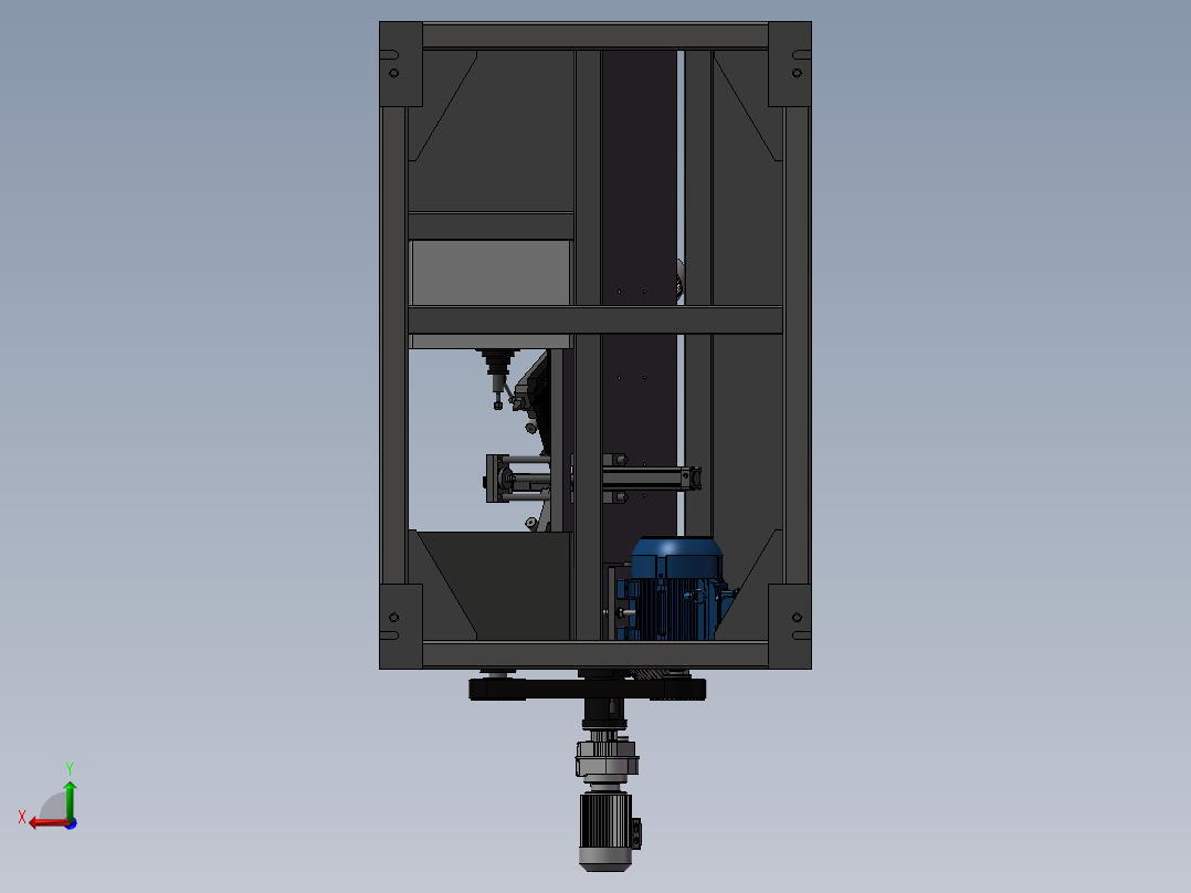 铣床、铣床后视图