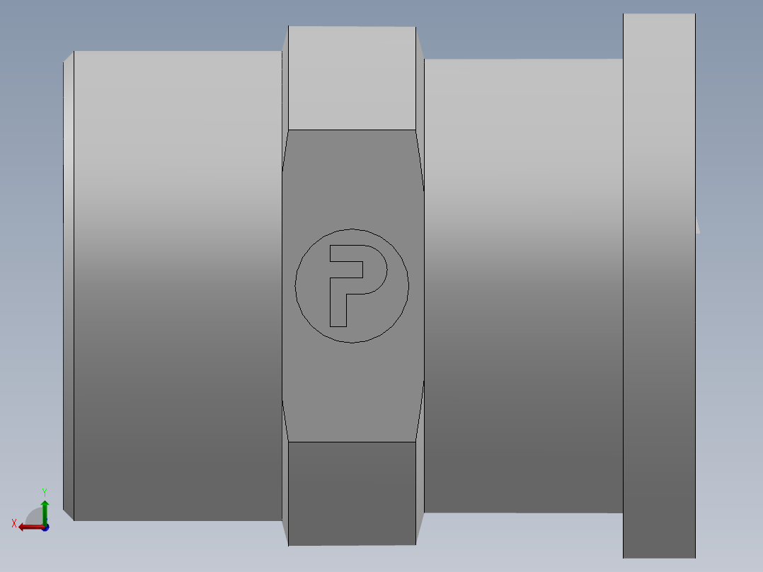 法兰接头、1DFL-52-24后视图