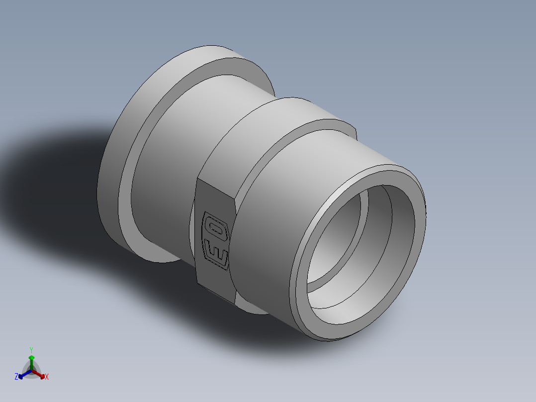 法兰接头、1DFL-52-24正等轴测图