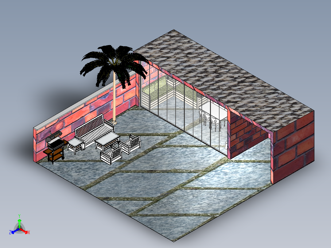 房子、建筑(101)正等轴测图