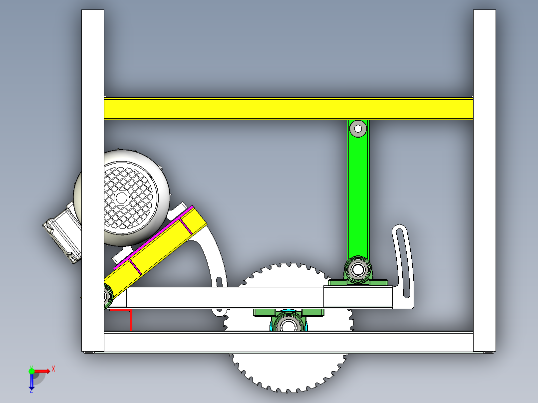 A2004472-木工圆锯俯视图
