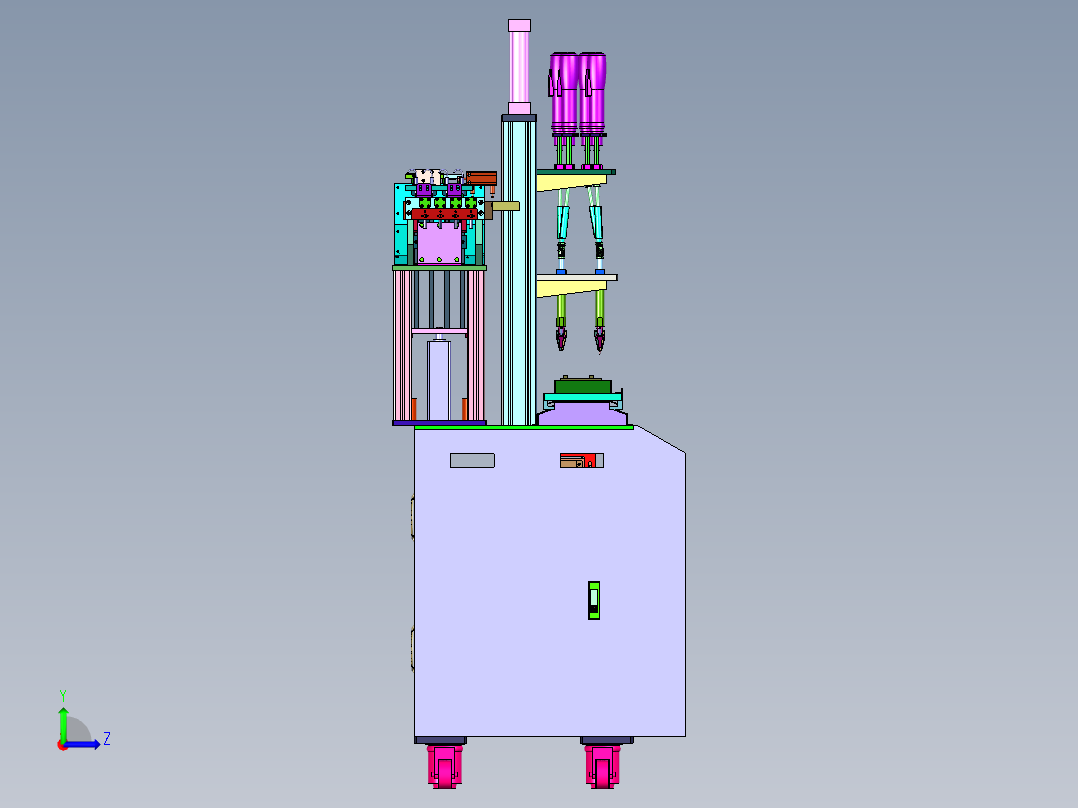 多轴独立自动锁螺丝机左视图