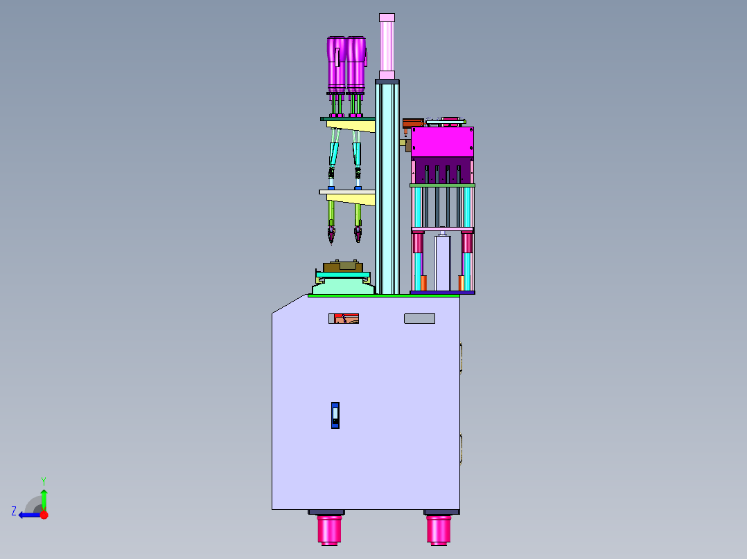 多轴独立自动锁螺丝机右视图