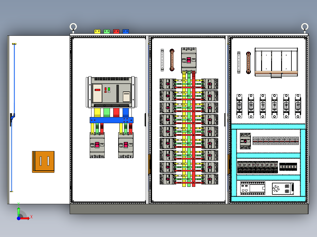 三柜组装控制柜 55399前视图