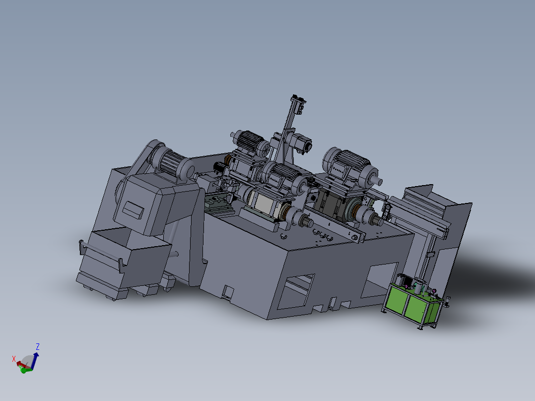 数控机床、某声控产品加工机床设备3D模型图纸 SolidWorks设计 附bip渲染图