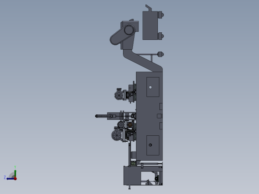 数控机床、某声控产品加工机床设备3D模型图纸 SolidWorks设计 附bip渲染图右视缩略图