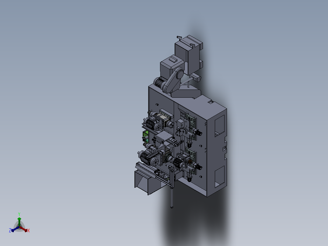 数控机床、某声控产品加工机床设备3D模型图纸 SolidWorks设计 附bip渲染图正等轴测图