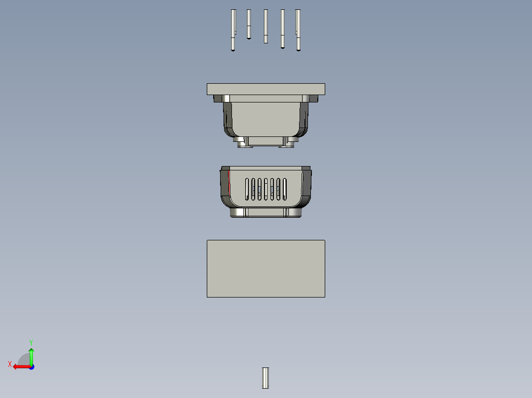 B2005289-搅拌器底座的芯和凹腔后视图