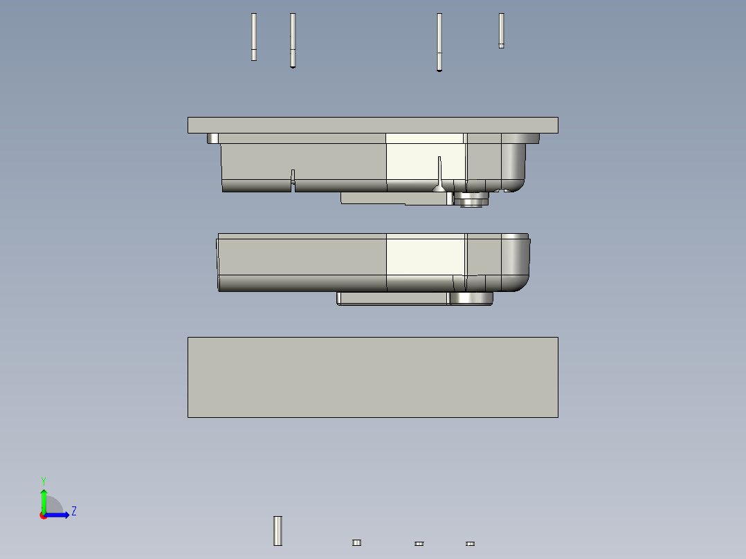 B2005289-搅拌器底座的芯和凹腔左视图