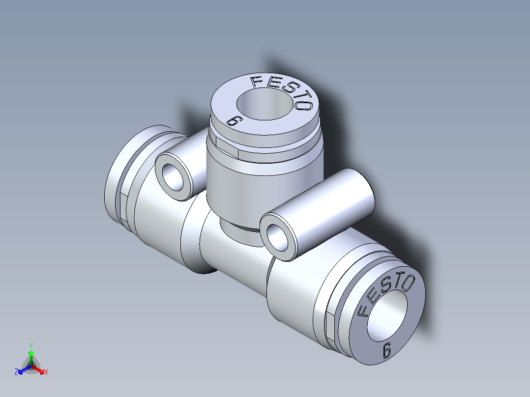 B3004448-TE 管连接器 快插气管接头 6 毫米